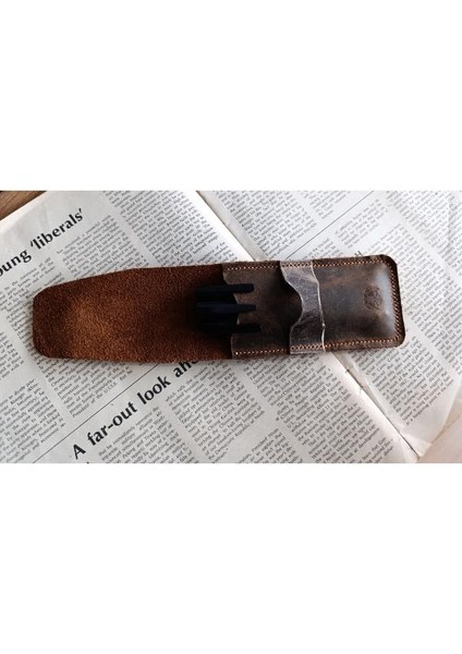 Crazy Gerçek Deri Özel Kalemleriniz Için Kalemlik ( 3*4 Kalem Için ) 28 cm \ 8 cm Büyük Boy NLU22 fırsatları