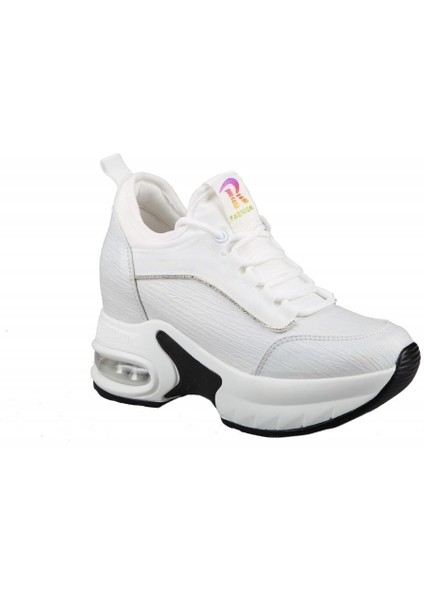 24K300-2 Dolgu Topuk Beyaz Kadın Sneakers fiyatları