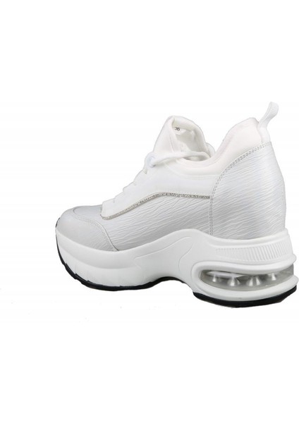 24K300-2 Dolgu Topuk Beyaz Kadın Sneakers fırsatları