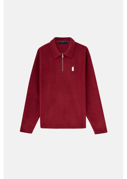 Imparator Penguen Polo Yaka Polar - Bordo