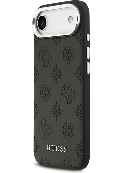 iPhone 17 Air Kılıf Guess Lisanslı M-Safeli Sıcak Baskılı Klasik Yazı Logolu Pu Deri Peony Siyah fiyatları