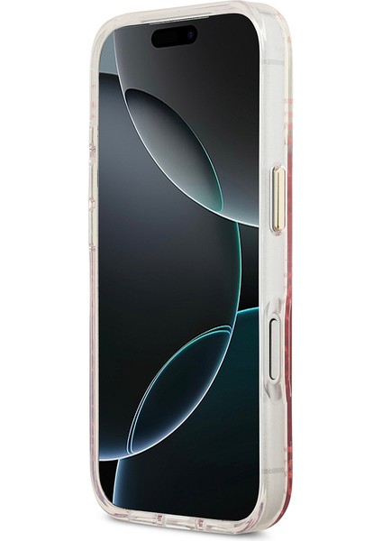 iPhone 17 Pro Uyumlu Kılıf Guess Lisanslı M-Safe Şarj Özellikli 4g Desenli Simli Silikon Kapak Pembe indirimleri