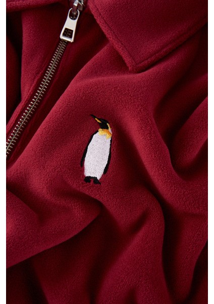 Imparator Penguen Polo Yaka Polar - Bordo fiyatları