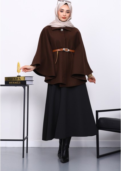 Kahverengi Kemerli Kaşe Panço fiyatları