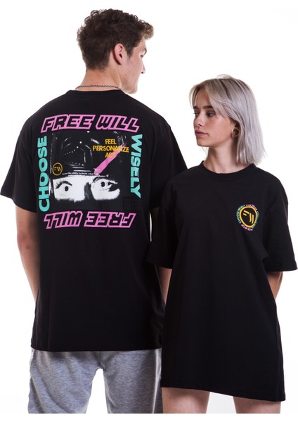 Free Will Siyah Regular Fit T-Shirt