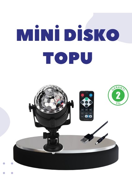 Ses Duyarlı Mini Disko Küre Lamba