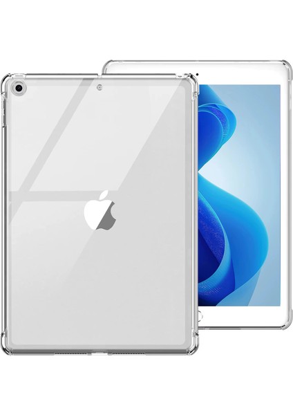 iPad 7. Nesil 10.2 Inch 2019 A2200 A2198 ile Uyumlu Anti Shock Silikon Kılıf Şeffaf FC014