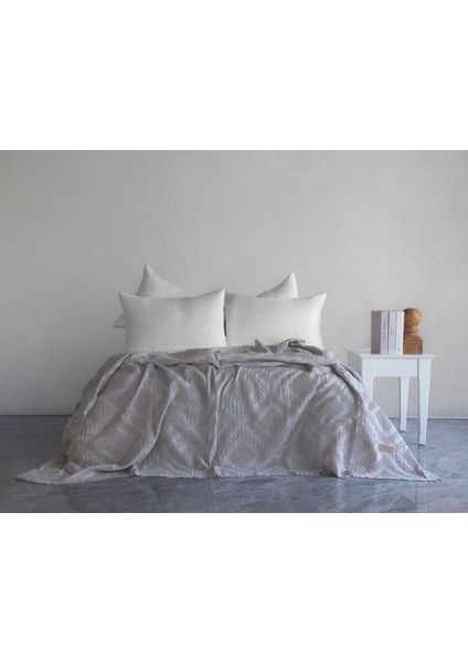 Carro Waffle Yatak Örtüsü - Açık Gri