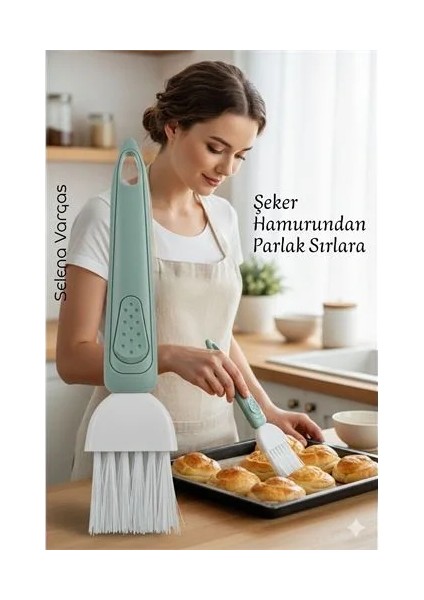 Yumurta Fırçası 18 cm Mutfak Yağlama Sos Sürme Fırçası Pasta Hamur Fırçası