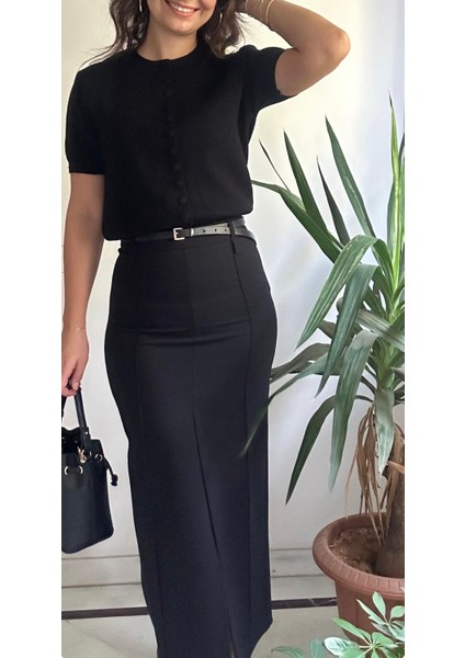 Kadın Siyah Kalem Etek fırsatları