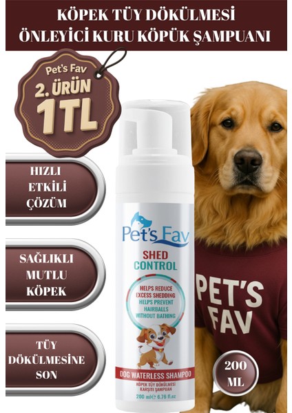 Köpek Tüy Dökülmesi Karşıtı Doğal ve Organik Kuru Köpük Şampuanı