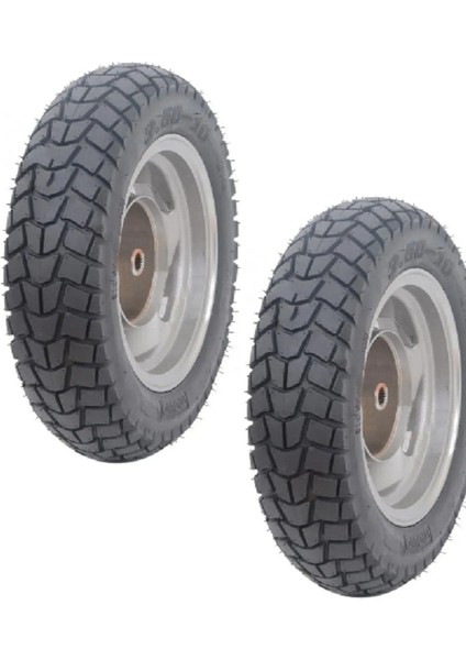 10 Jant 3.50-10 Tubeless (Dublex) 6pr (6 Kat) Pro City Scooter Dış Lastiği Siyah x 2 Adet