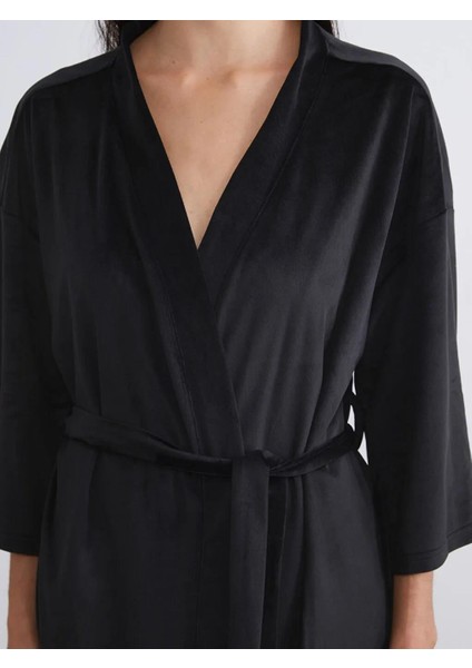 Şal Yaka Kadife Kadın Sabahlık (W5) indirimleri