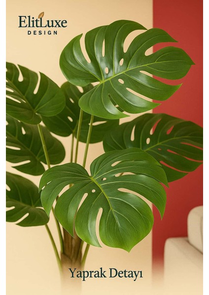 Elitluxe 180 cm Yapay Monstera Salon Ağacı – Yoğun Yapraklı Büyük Dekoratif Yapay Ağaç – Metal Premium 25X25CM Saksı fiyatları