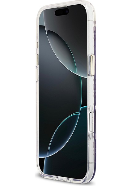 iPhone 17 Air Uyumlu Kılıf Guess Lisanslı M-Safe Şarj Özellikli 4g Desenli Simli Silikon Kapak Mor indirimleri