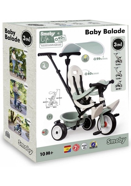Smoby Life Baby Balade Tenteli Üç Tekerlekli Bisiklet fiyatları