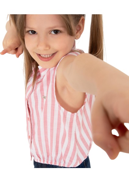 Kız Çocuk Çizgili Kolsuz Gömlek 2190808 fiyatları