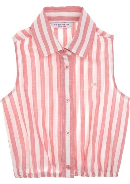 Kız Çocuk Çizgili Kolsuz Gömlek 2190808 fırsatları