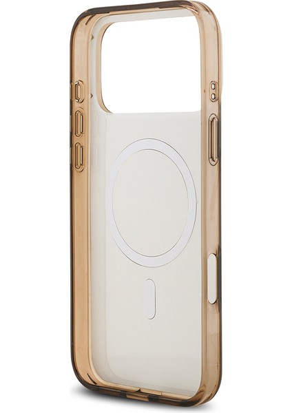 iPhone 17 Pro Max Uyumlu Kılıf Guess Lisanslı M-Safeli Iml Baskılı Klasik Logolu 4g Desenli Kahve