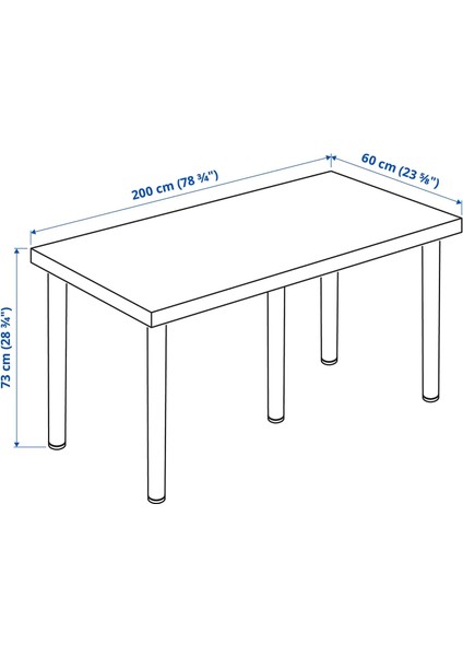 Lagkapten / Adıls Çalışma Masası Beyaz 200 x 60 cm fiyatları