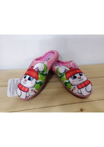 Yeni Sezon Rahat Taban Kışlık Tavşan Desenli Kız Çocuk Ev Terliği fiyatları