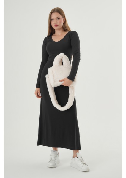 Soft Fluffy Bag / Cream Uzun Saplı Peluş Çanta / Cross Body En : 24 Boy : 18 fiyatları