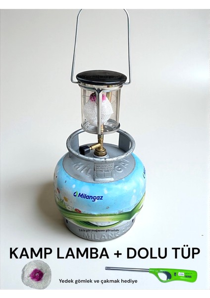 Tüpgaz Lüks Lamba Milangaz Dolu Piknik Tüpü Kamp Lamba 2kg Küçük Tüp Lüks Başlık