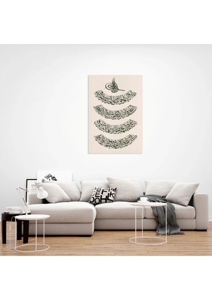 Tuğra Besmele ve Ayetel Kürsi (Kanvas Baskı) modelleri