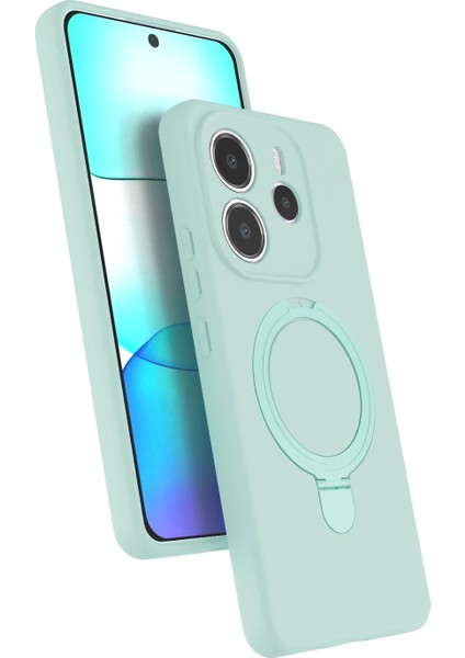 Redmi Note 14 4g Uyumlu Içi Kadife Stand Olabilen Halka Yüzüklü Kılıf