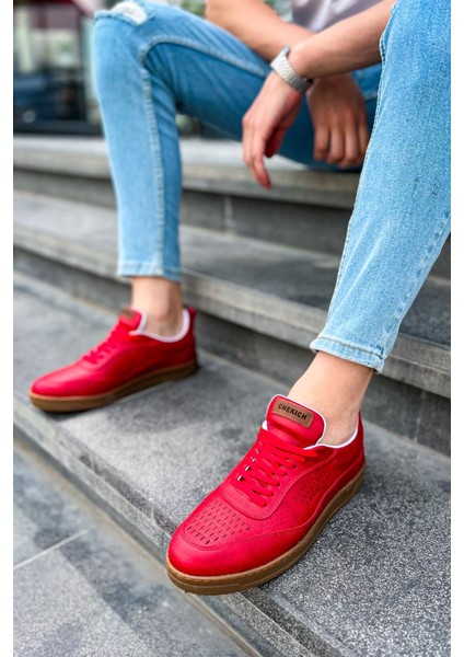 CH157 - Ckt Retro Erkek Ayakkabı Kırmızı fırsatları