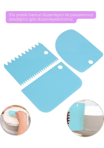 Pasta Süsleme Seti 25 Farklı Krema Duyu Krema Sıkma Torbası 50\'li Hamur Düzenleyici fırsatları