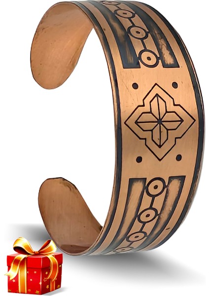 El Yapımı Ayarlanabilir Saf Bakır Bileklik, Bakır Bilezik BB-343