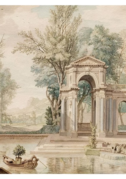 Antik Şehir Manzara Duvar Kağıdı -Isı ve Ses Yalıtımı Yırtılmaz