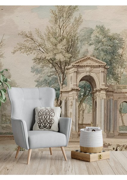 Antik Şehir Manzara Duvar Kağıdı -Isı ve Ses Yalıtımı Yırtılmaz fiyatları