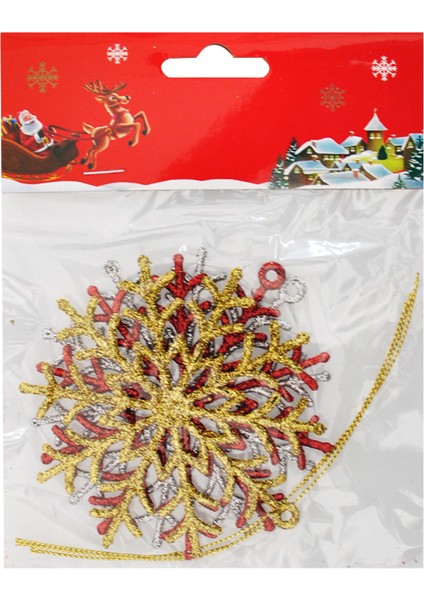 Yılbaşı Ağaç Süsü Simli 3lü 10 cm Kar Taneleri fiyatları