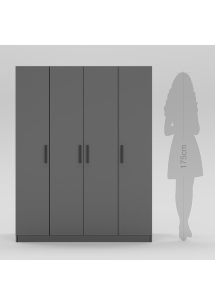 4 Kapaklı Elbise Dolabı 180X150X55CM 13102501
