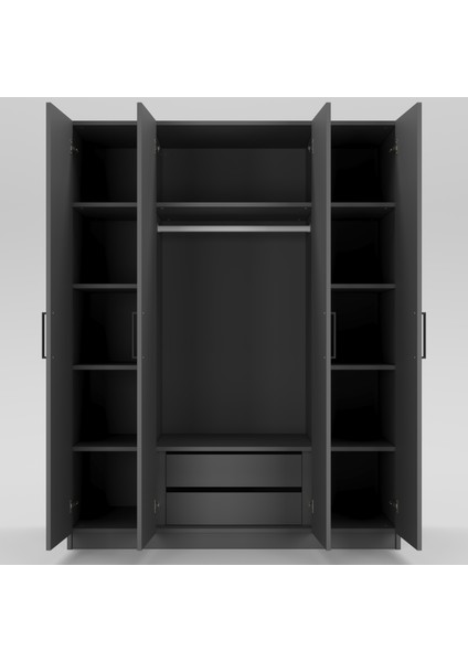 4 Kapaklı Elbise Dolabı 180X150X55CM 13102501 fiyatları