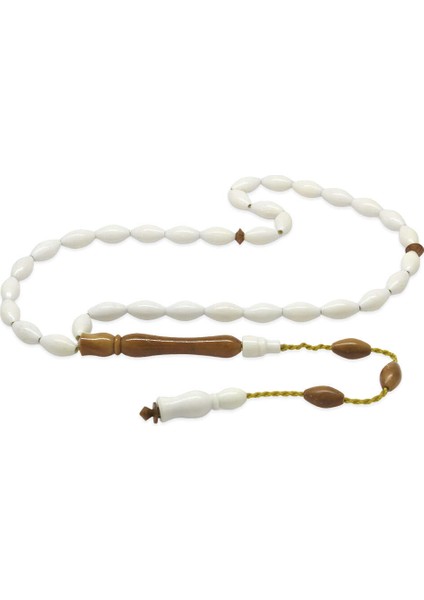 Sistemli Arpa Kesim Cilalı Kuka Kombinasyonlu Deve Kemiği Tesbih