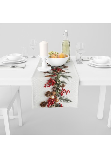 Dijital Baskılı Runner - Yılbaşı / Christmas Desenli - 140X40 cm fiyatları