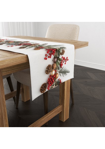 Dijital Baskılı Runner - Yılbaşı / Christmas Desenli - 140X40 cm fırsatları