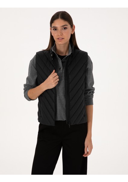 Kadın Siyah Yelek 50314047-VR046