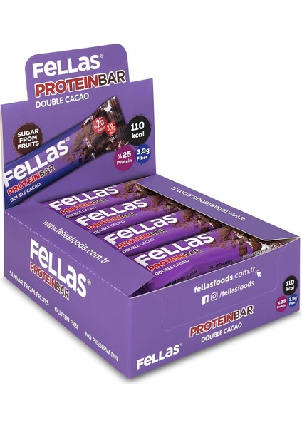 Fellas Protein Bar, Duble Kakaolu (12 x 32GR)