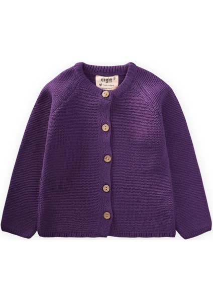 Links Triko Hırka 1-8 Yaş Mor fırsatları