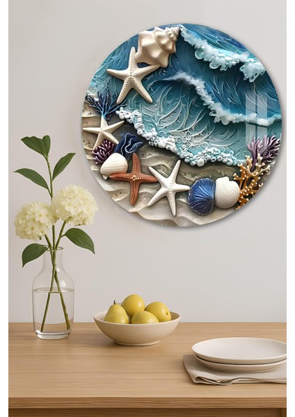 3D Görünümlü Temperli Cam Tablo – Deniz Yıldızı Temalı Duvar Süsü Uv Baskı 33X33 CM-CDS049 indirimleri