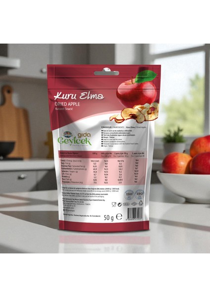 Kurutulmuş Elma 50 gr modelleri