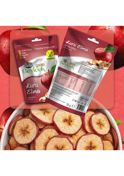 Kurutulmuş Elma 50 gr fırsatları