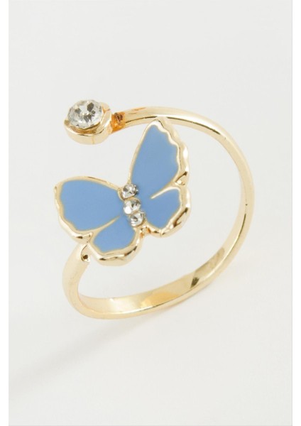 Kelebek Taşlı Mineli Yüzük Küçük