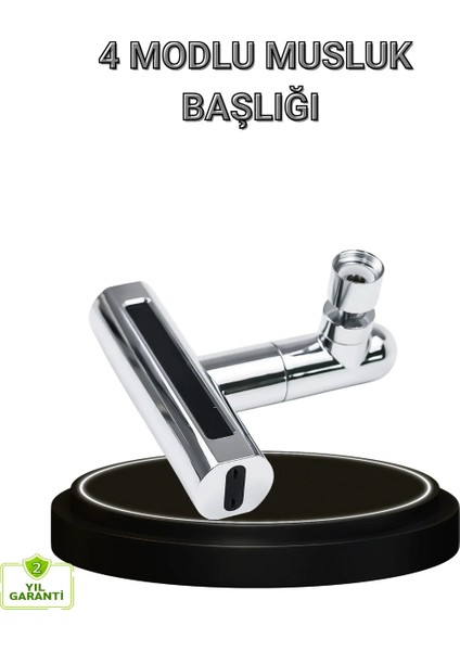 4 Fonksiyonlu Musluk Başlığı 360 Derece Dönebilen ve Su Tasarruflu