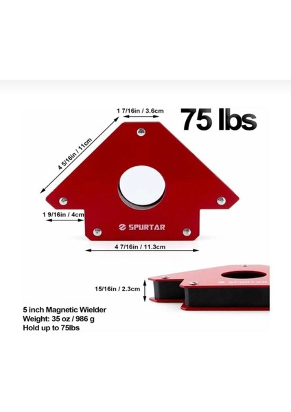 4 Adet x 75 Lbs Manyetik Gönye Aparatı, Manyetik Açılı Kaynak Tutucu Mıknatıs fiyatları