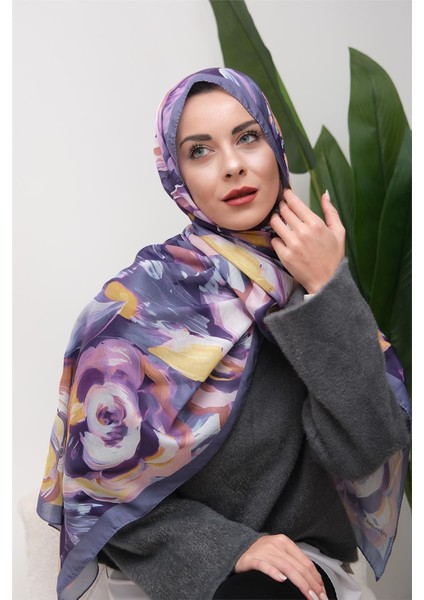 Floral Akrilik Desenli Dijital Soft Şal fırsatları